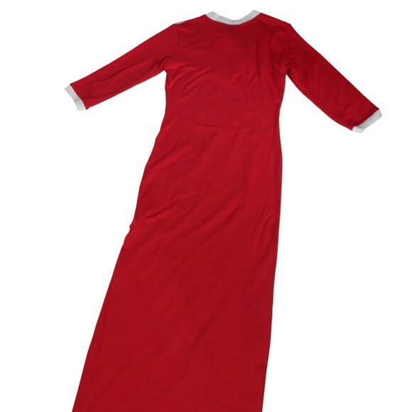 Adidas Women’s Originals Maxi Dress V II0750‎ Black 3-Stripes Logo Casual Small - Picture 4 of 8